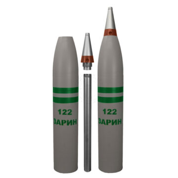 122mm Chemical Rocket Warhead (Deluxe, All-Metal) - Inert Replica Training Aid