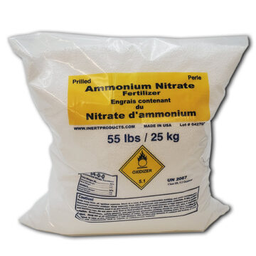 Ammonium Nitrate Fertilizer Bag, 55 lb / 25 Kg (Domestic, Prills) - Inert Replica Training Aid