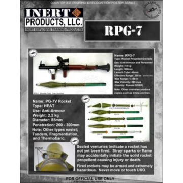 CIED Ordnance Recognition Poster Poster Series - RPG-7 Rocket Launcher