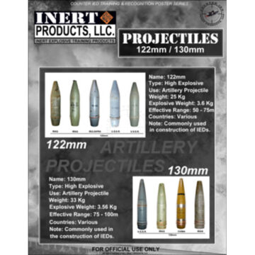 CIED Ordnance Recognition Poster Poster Series - 122mm & 130mm Artillery Projectiles