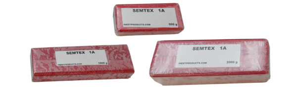 Set of 3 Semtex Demolition Blocks (Basic, Red Labels) - Inert Replica Training Aids