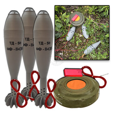 Russian 120mm Mortar and TM-62M Landmine IED - Inert Replica Training Aid